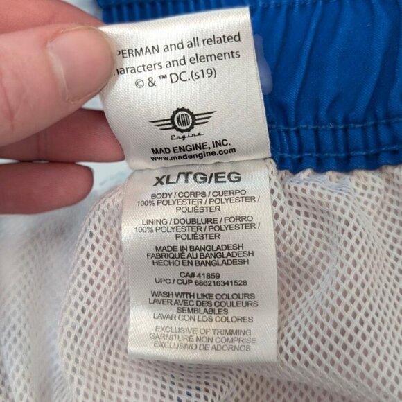 (2/$20) Superman Blue & Red Swim Trunks - Picture 7 of 7